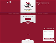 Tablet Screenshot of kingcharleshotel.co.uk